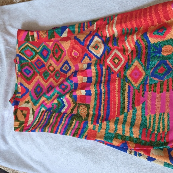 Farm Rio Patches Tshirt dress with padded shoulders sz S - Picture 11 of 12